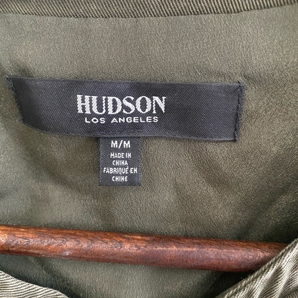 Hudson LA lightweight bomber jacket, green wash - Picture 2 of 6